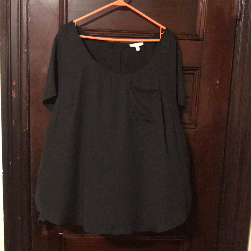 Plus Size Back Button Down Top